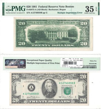 1981. $20. PMG. Ch VF-35. EPQ. Federal Reserve Not