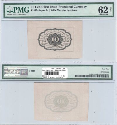 10c. 1st Issue. PMG. Unc-62. Net. F-1243SP.