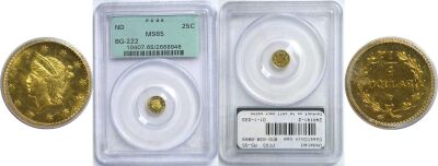 Undated. PCGS. MS-65. California Fractional Gold.