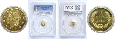 1859. PCGS. MS-65. California Fractional Gold.