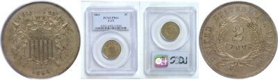 1864. Two Cent. PCGS. PR-64. J-371.
