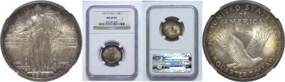 1917-S T-1. NGC. MS-64. FH.