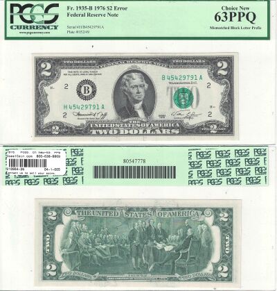 1976. $2. PCGS. Ch New-63. PPQ. Federal Reserve No