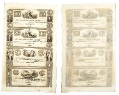 1837. $20,$20,$50,$100. CU. MD.