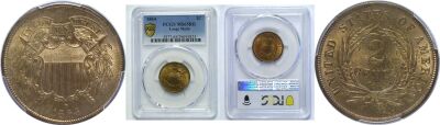 1864 Large Motto. PCGS. MS-65. RB.