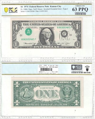 1974. $1. PCGS. Ch New-63. PPQ. Federal Reserve No