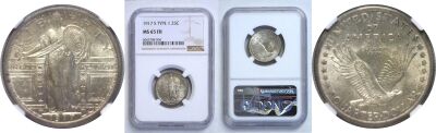 1917-S T-1. NGC. MS-65. FH.