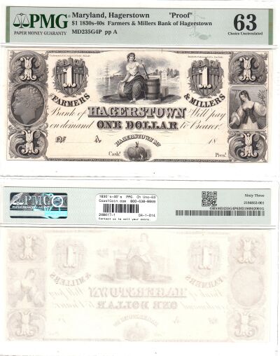 1830's-40's. $1. PMG. Ch Unc-63. MD.