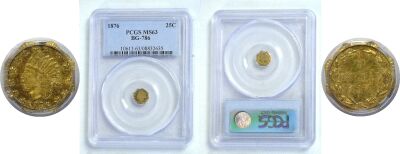 1876. PCGS. MS-63. California Fractional Gold.