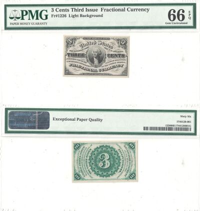 3c. 3rd Issue. PMG. Gem-66. EPQ. F-1226.