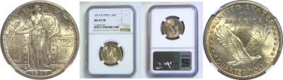 1917-D T-1. NGC. MS-67. FH.